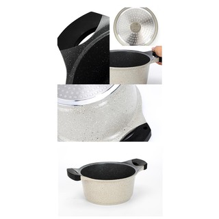 🥘🥘NỒI LOCK ĐÁ STONE PHI 24cm LOCK & LOCK LCA6244D (THÀNH CAO)