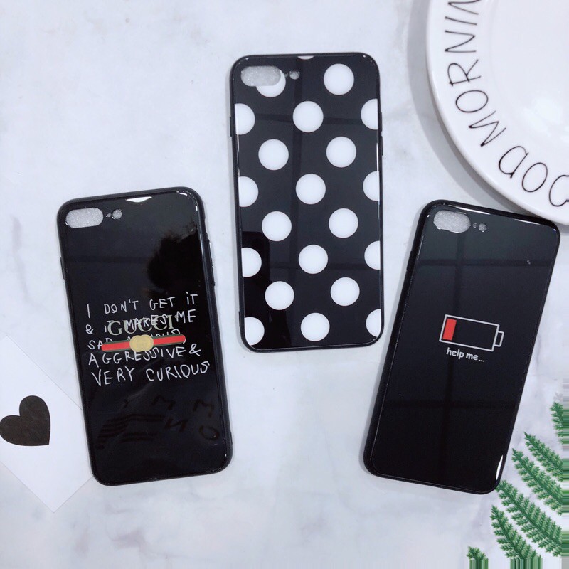 Ốp Lưng iPhone 7Plus/8Plus Chất Liệu Kính Viền Dẻo