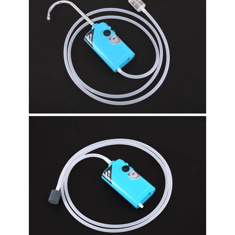 Máy Bơm Đa Năng 3in1 - Tạo Oxy Câu Cá Di Động, Bơm Nước Cảm Ứng, Đèn Chiếu Sáng - CỔNG SẠC USB