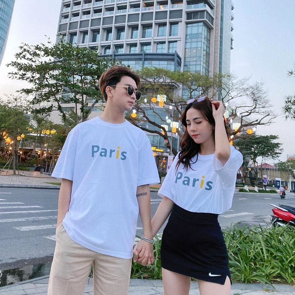 Áo Thun Paris Form Rộng PEONYB Unisex [FREESHIP]  Phông tay lỡ dáng suông in hình chữ màu ĐEN | TRẮNG | XÁM Ulzzang