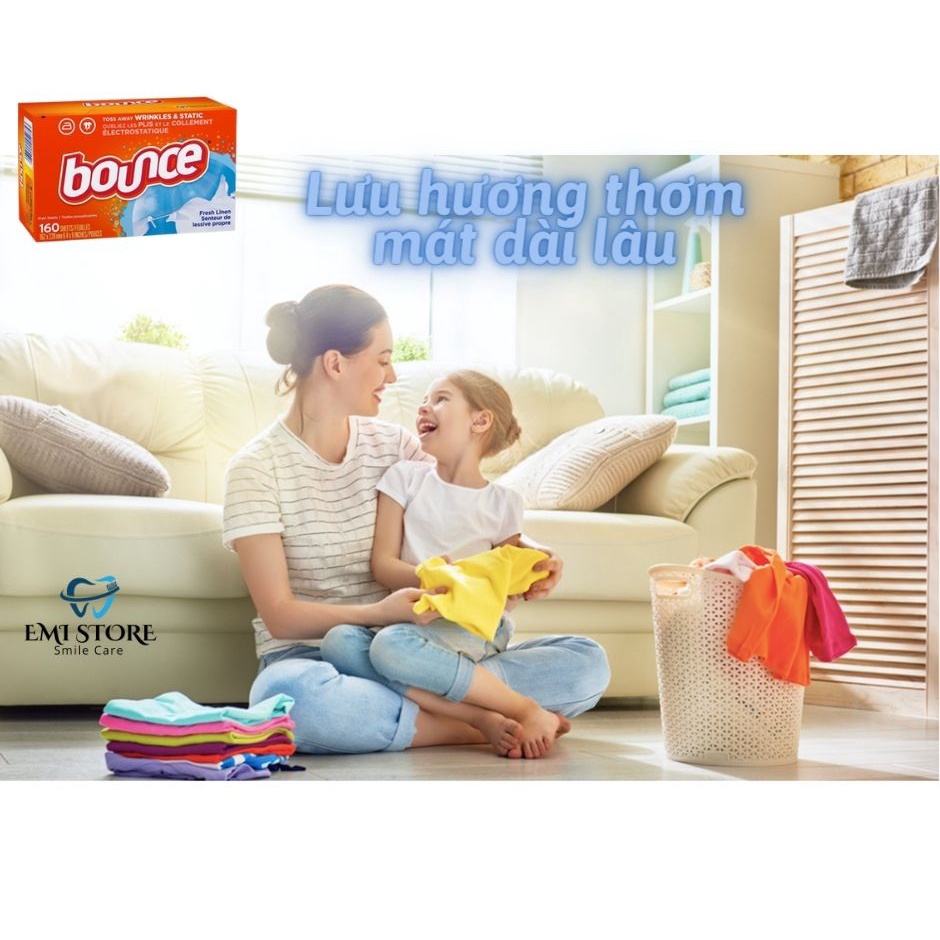 Giấy thơm quần báo Bounce - Hàng nhập khẩu USA - Giúp quần áo luôn thơm mát
