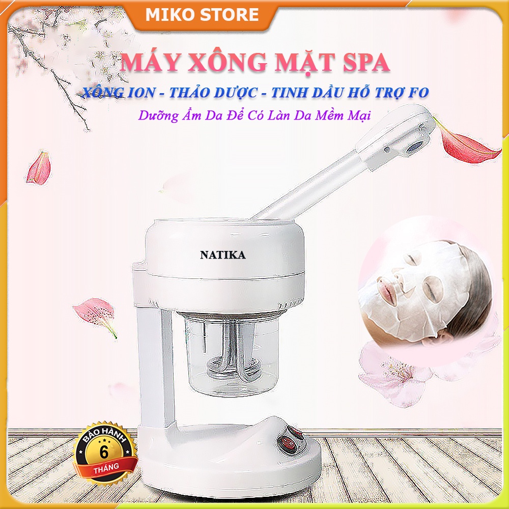 Máy Xông Hơi Mặt NATIKA Dùng Tại Nhà hoặc Spa, Máy Xông Nóng Ion Âm Thải Độc Cho Da Mặt Công Suất 450W