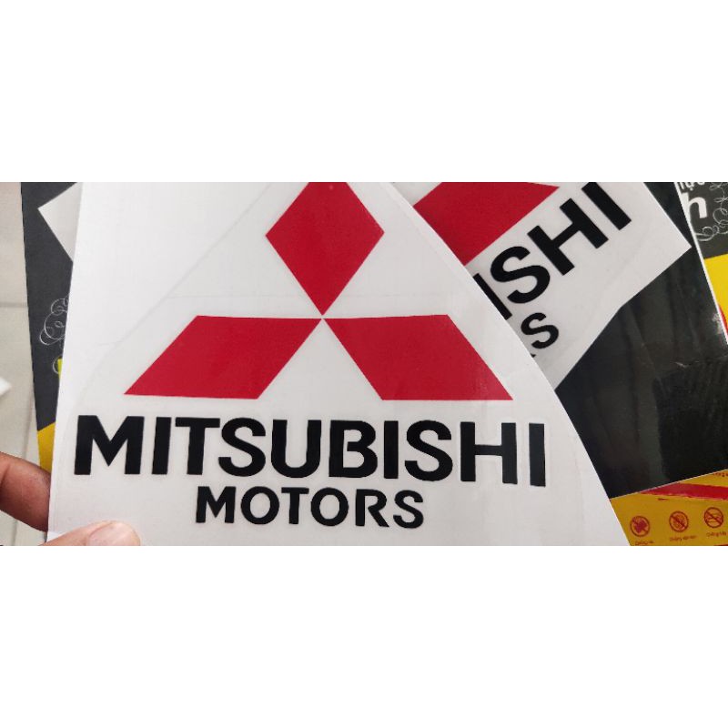 Logo dán xe mitsubishi