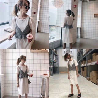 Set Váy + Yếm Bèo Xinh Xắn [Hàng có sẵn]