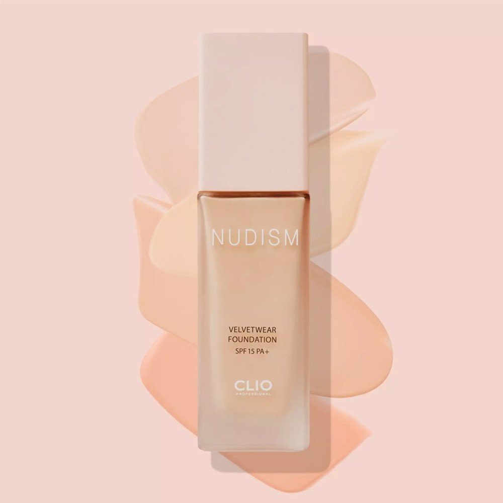 Kem Nền Trang Điểm Clio Nudism Velvetwear Foundation Set 30Ml