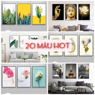 Tranh treo tường phòng khách, phòng ngủ decor - bộ 3 tranh treo tường canvas trang trí đẹp