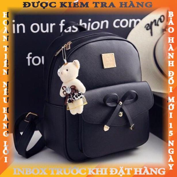 Balo Thời Trang Da Mini Thắt Nơ Túi Đon Giản balonui