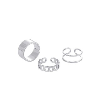 Set 3 Nhẫn Hở Kiểu Dáng Đơn Giản Thời Trang