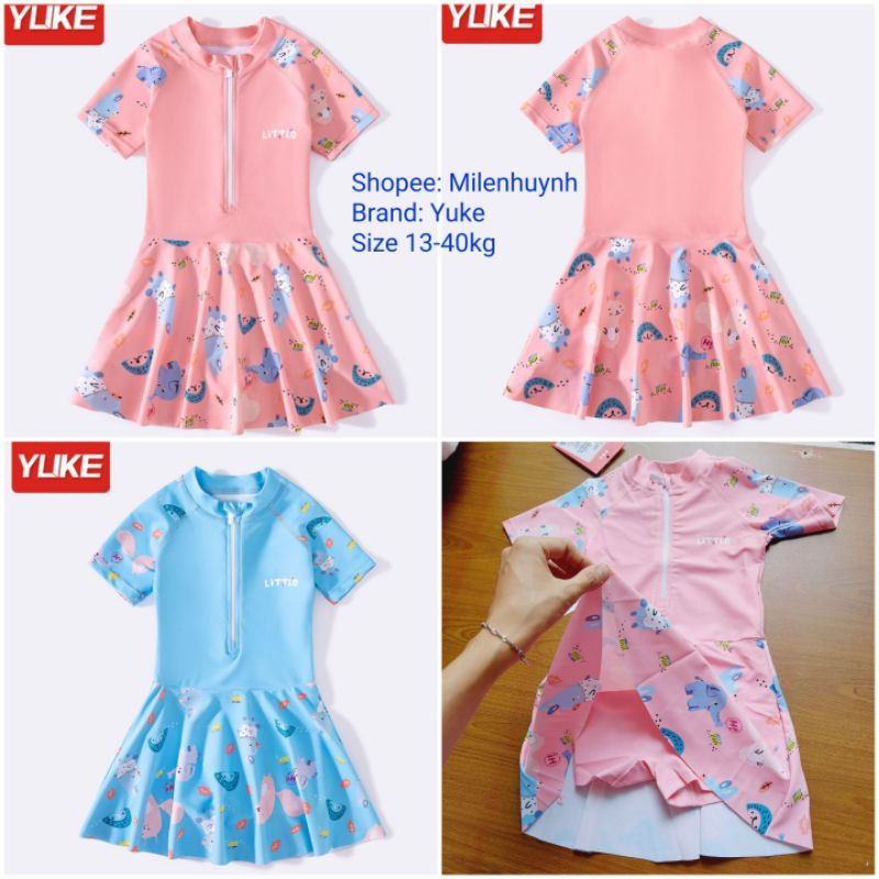 Đồ bơi kiểu váy cho bé 13-40kg mẫu Little họa tiết chú voi con dễ thương YY2204 YLIKE