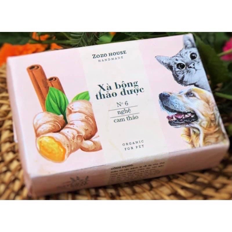 Xà bông thảo dược chữa nấm,ghẻ, viêm da chó mèo