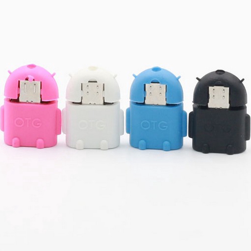 Đầu chuyển đổi cổng Micro mini USB OTG cho điện thoạ/máy tính bảng Android hình robot