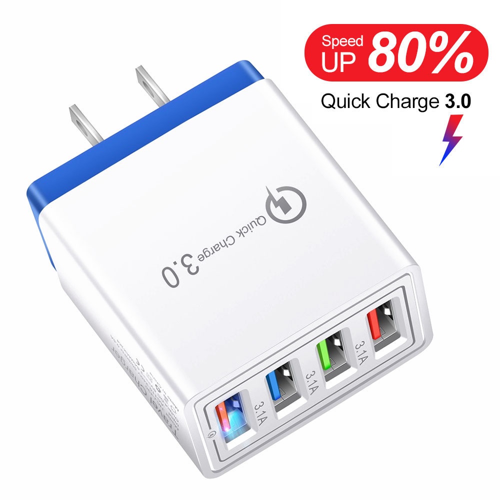 Bộ Sạc Nhanh 4 Cổng Usb Nhiều Màu Chất Lượng Cao