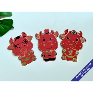 Set Lì xì Trâu đỏ 3D - Siêu dễ thương