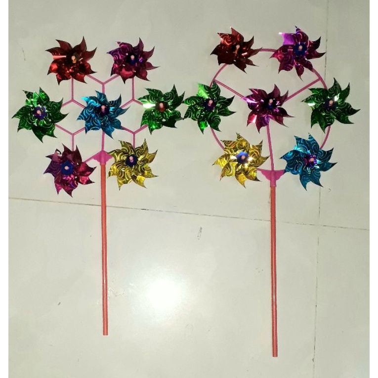 Một bộ chóng chóng quay bằng gió 7 cánh bằng nhựa