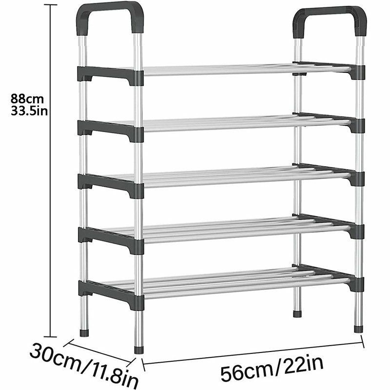 Kệ giày dép 5 tầng khung inox chắc chắn