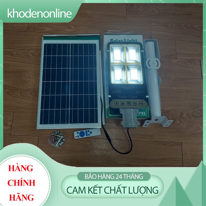 Đèn led năng lượng mặt trời BÀN CHẢI 200W (4 khoang) - SIÊU BỀN, ĐẸP, CHẤT