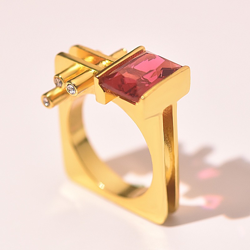 (Hàng Có Sẵn) Nhẫn Mạ Vàng 18k Sang Trọng