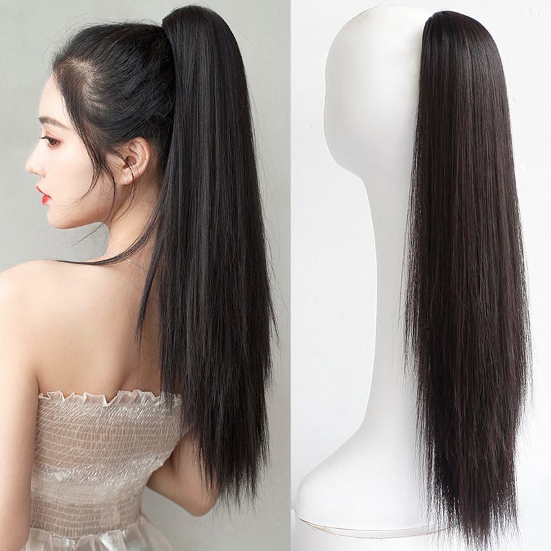 Tóc Giả Đuôi Ngựa Thẳng Dài Thoáng Khí Thời Trang Cho Nữ
