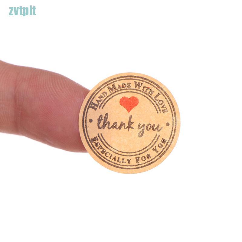 [ZVT] 500 thank you stickers mini diy craft red heart round gift lable wedding favours  PT