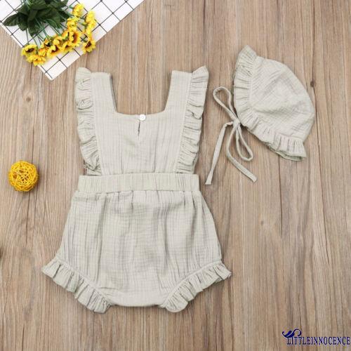 Bộ áo liền thân chất liệu cotton đáng yêu cho bé gái