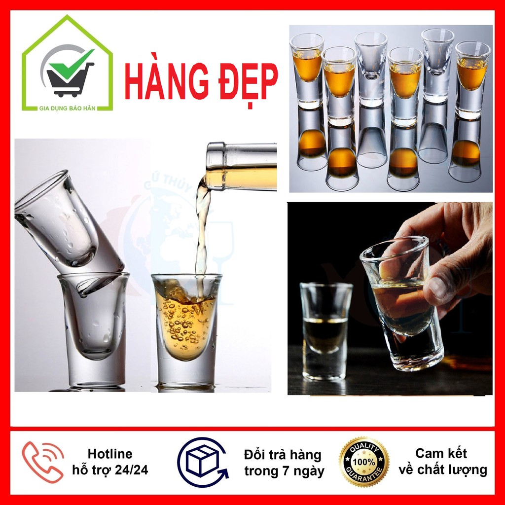 Bộ 6 ly uống rượu shot hàng đẹp