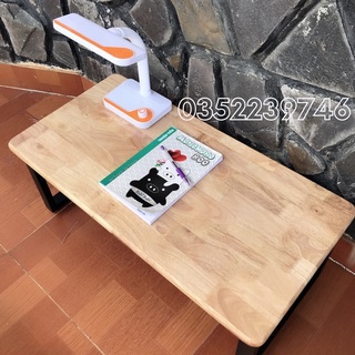bàn ngồi bệt gỗ cao su (50*100 cao 32cm) mặt bàn bo gốc cạnh