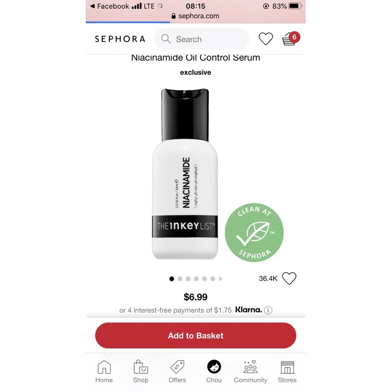 Serum da dầu mụn THE INKEY LIST Niacinamide - 30ML