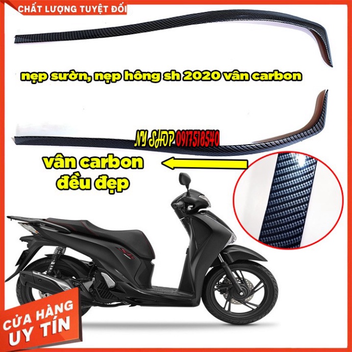 NẸP SƯỜN ( NẸP HÔNG ) SH 2020 - Sh 2021 - SH 2022 SƠN CARBON NHỰA ABS CAO CẤP