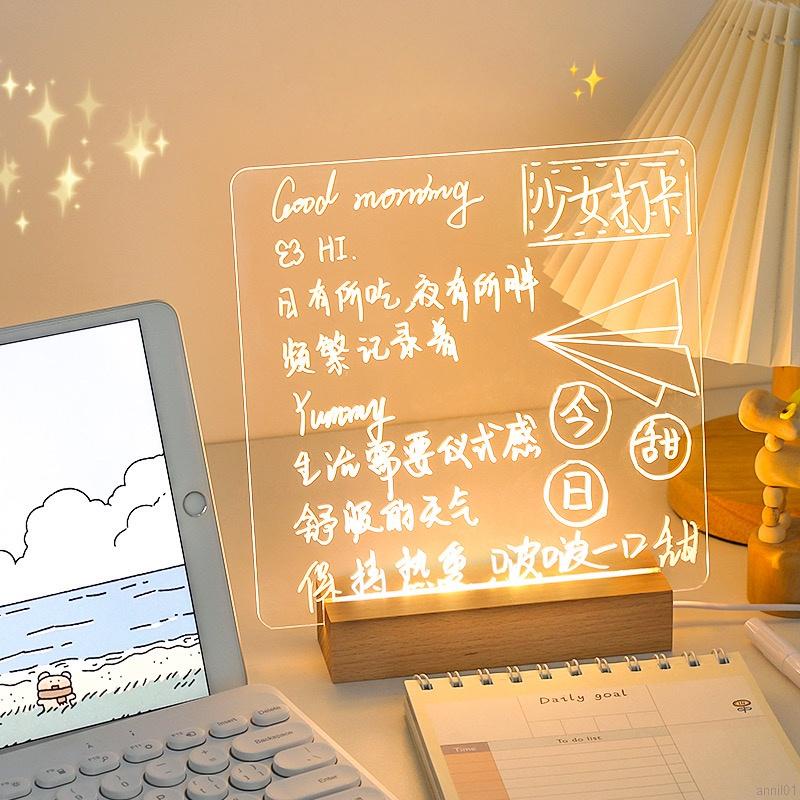 Bảng ghi chú mini bằng nhựa acrylic trong suốt đơn giản tinh tế tiện dụng