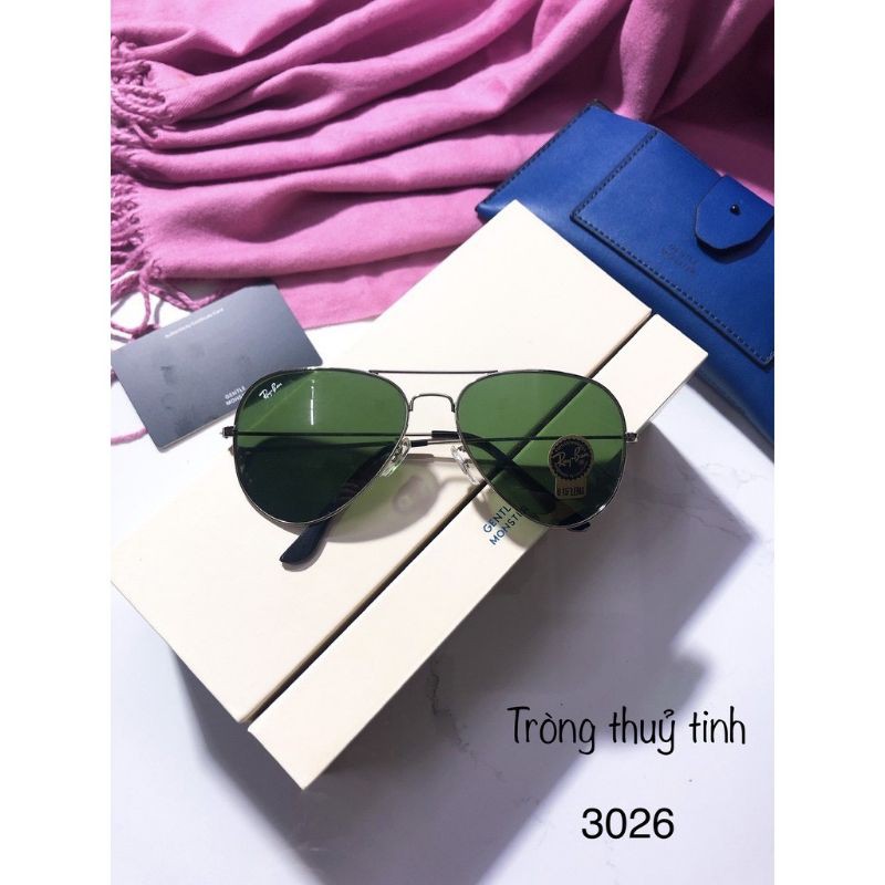 Mắt Kính Mát ray ban tròng thuỷ tinh cường lực, mẫu hot bán quanh năm ( tặng kèm túi đựng kính và khăn lụa)