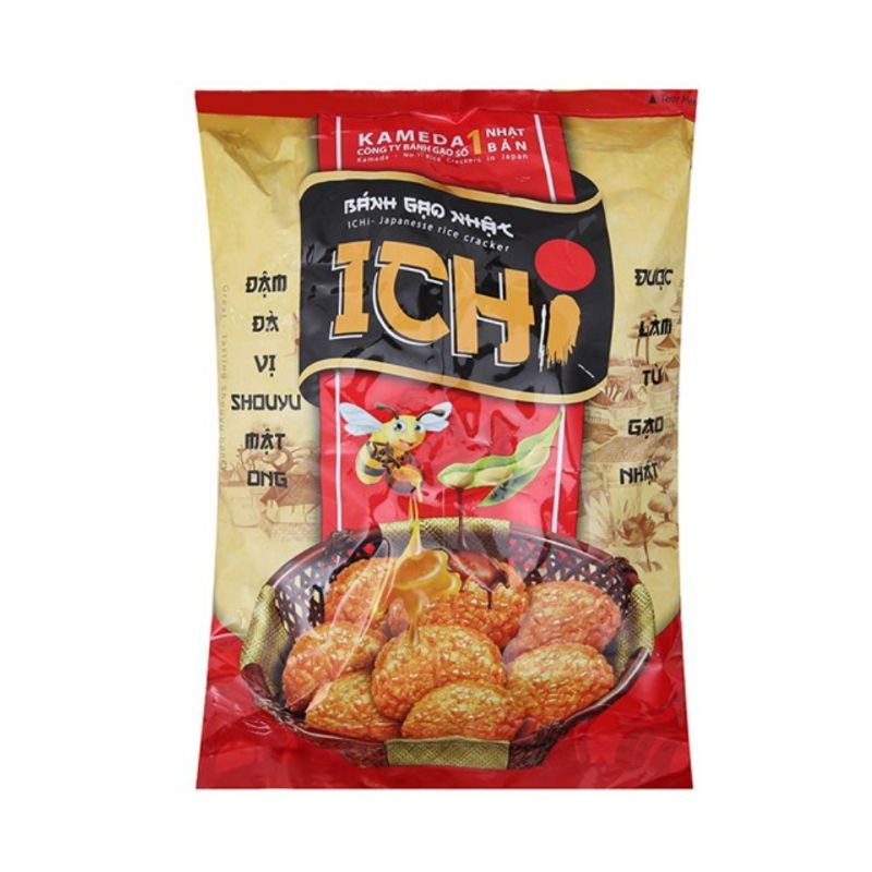 Combo 2 gói bánh gạo Nhật Ichi mật ong gói 100 g
