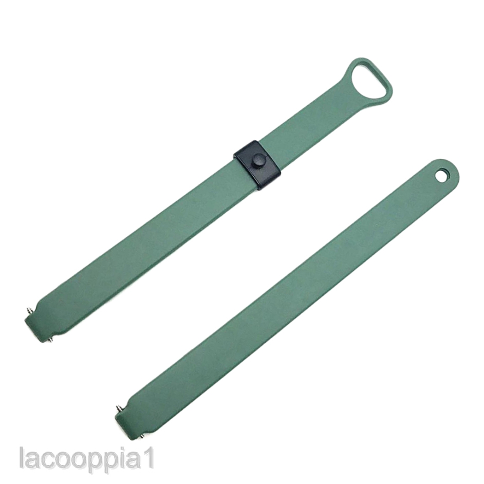 Set 2 Dây Đeo Đồng Hồ Màu Đen + Xanh Lá Với Khóa Kim Loại Cho Misfit Ray