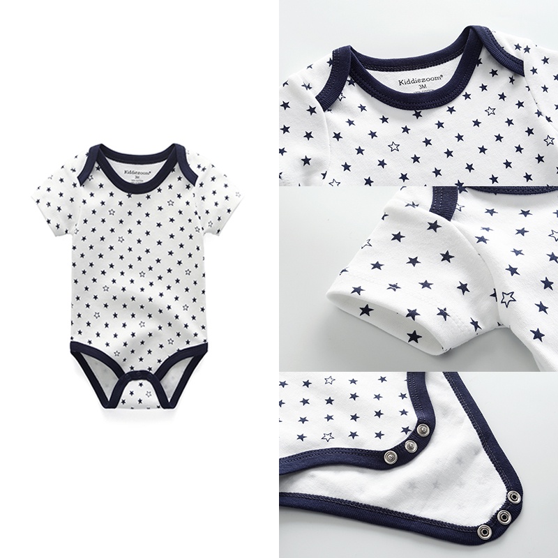 5 Áo liền quần vải cotton chất lượng cao cho trẻ sơ sinh 0-12 tháng