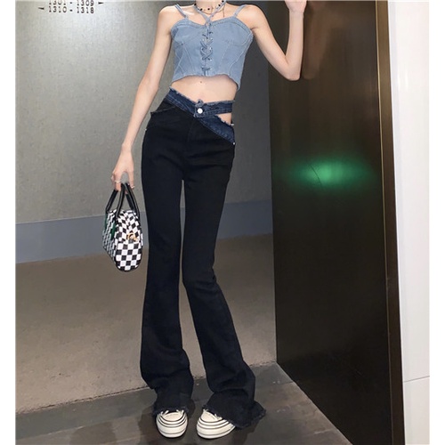 Quần Jean Nữ Ống Loe Lưng Cao Thời Trang