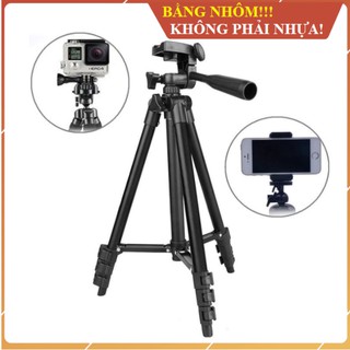 💥Free Ship💥Gậy chụp ảnh 3 chân TRIPOD, bằng nhôm sơn tĩnh điện (Tặng kèm đầu kẹp điện thoại)