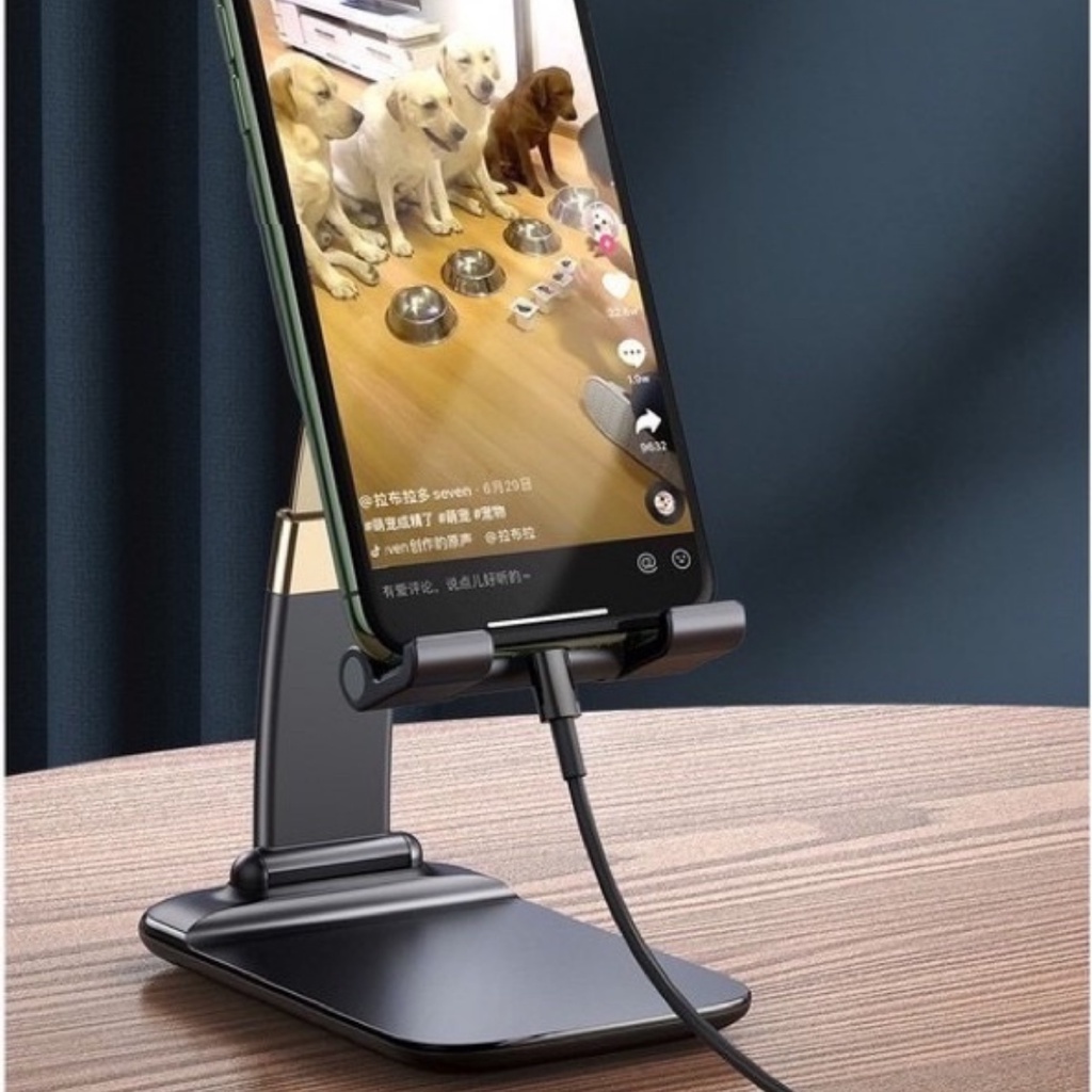 Giá Đỡ Điện Thoại Để Bàn Gấp Gọn Xem Video, Livestream, Đọc Báo - Kệ Đỡ Máy Tính Bảng Kim Loại Đa Năng Nhỏ Gọn Chắc Chắn