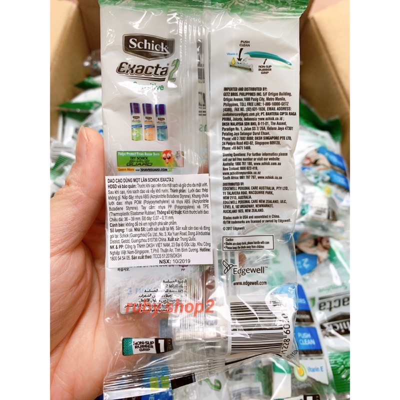 Combo 10 dao cạo dùng một lần schick exacta2 Sensitive(giá 10 cái)