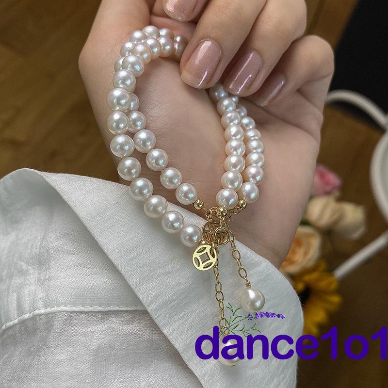 Vòng đeo tay chuỗi hạt ngọc trai nhân tạo sang trọng thời trang dành cho nữ