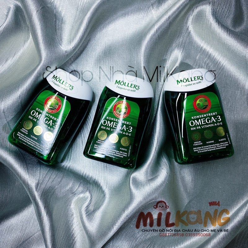 Dầu gan cá tuyết Omega 3 DHA Moller's Tran 112v nội địa chính hãng