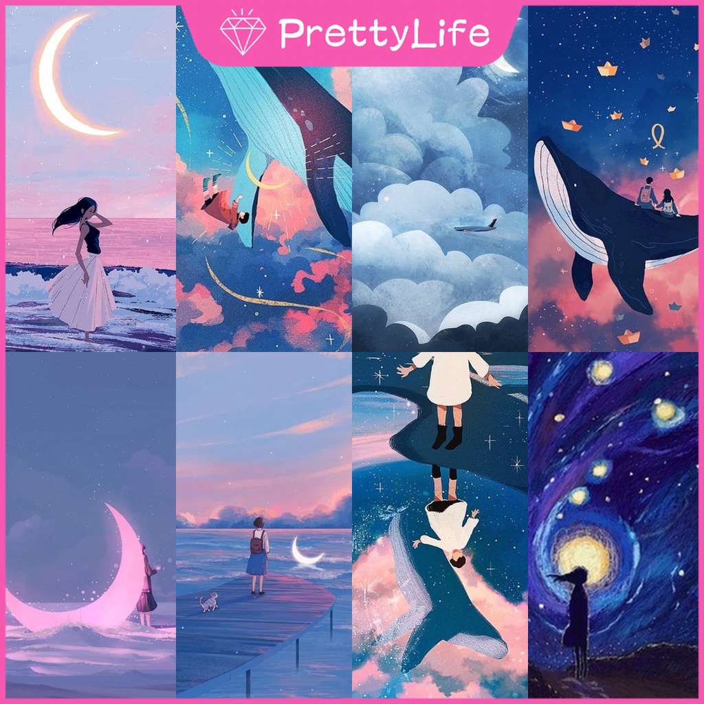 Bộ Tranh Đính Đá 5D Tự Làm Họa Tiết Thế Giới Hoạt Hình 40x50cm Trang Trí Nhà Cửa