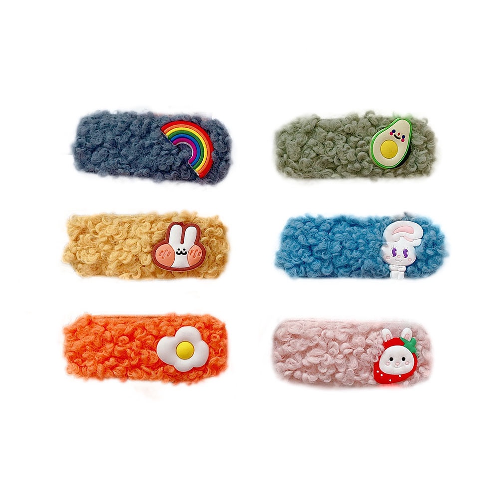 1 Kẹp Tóc Lông Cừu Đáng Yêu Cho Nữ