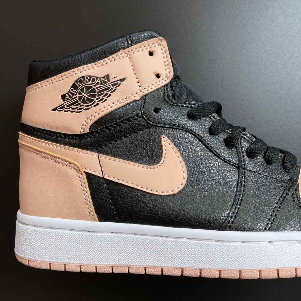 ✔️ Giày Jordan 1 Mid Pink Quartz Hồng Cam Giày Thể Thao Nam Nữ Cao Cổ Full Phụ Kiện ✔️