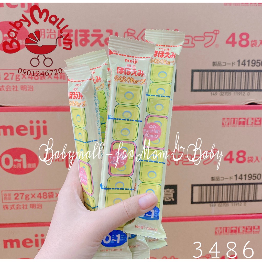 Sữa Meiji Thanh Hộp 24 Thanh TÁCH LẺ Thanh 27g Nội Địa Nhật