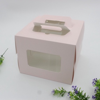 Hộp bánh kem 20cm (bán set 2hộp 2 đế) giấy invory dày cưng có 2 màu trắng, hồng