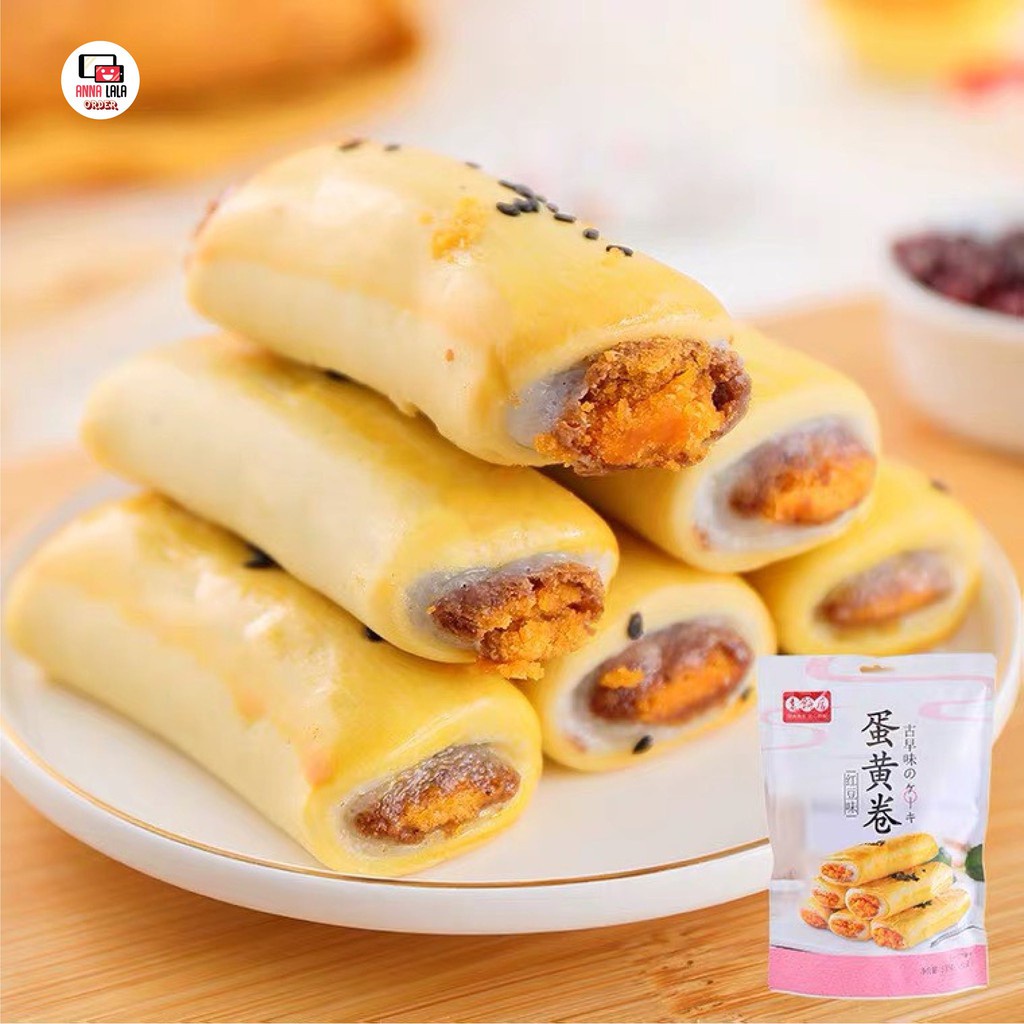 Bánh nướng cuộn trứng muối Trung  | Ăn vặt Hà Nội | TDessert15k