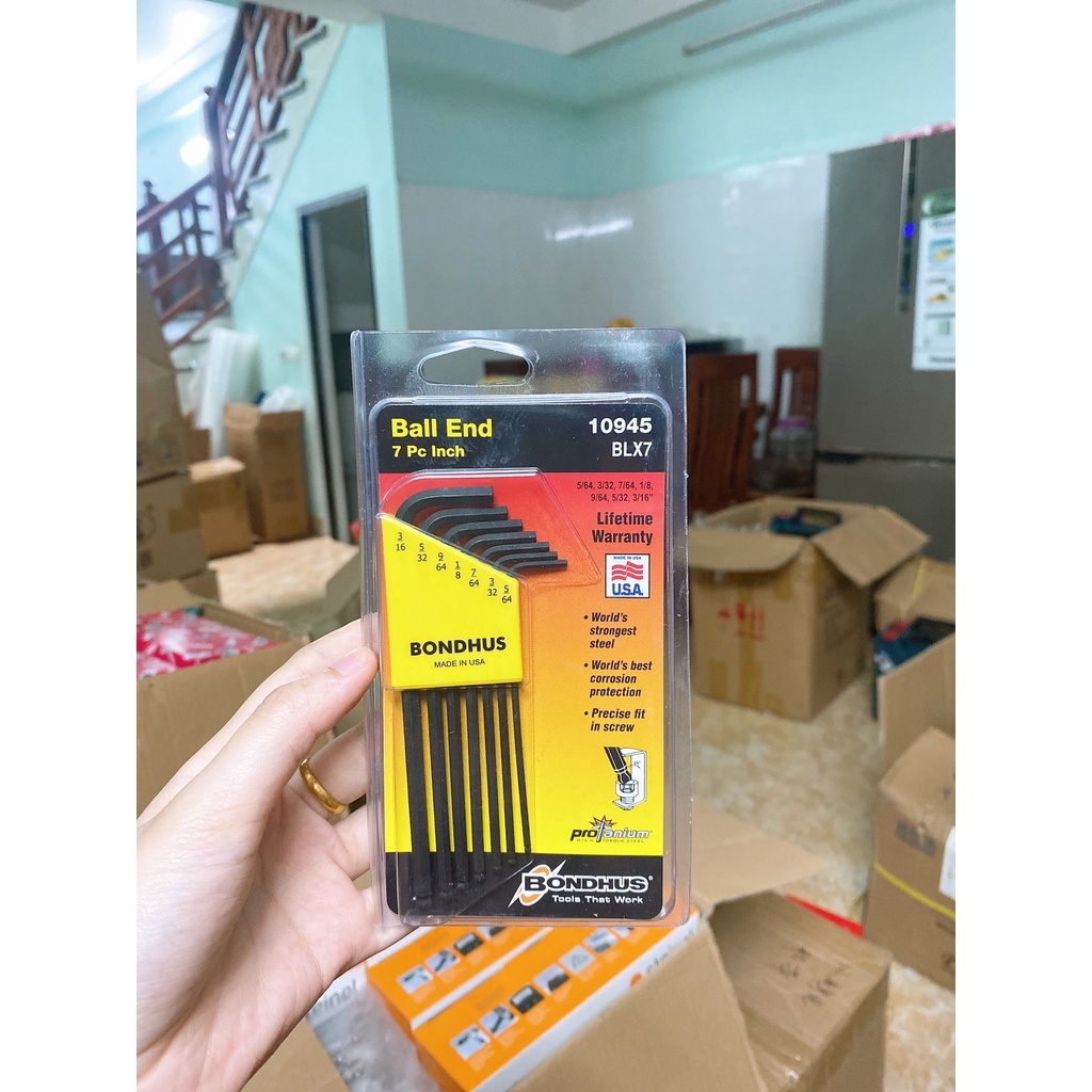 Bộ lục giác đen Bond Hus 10945