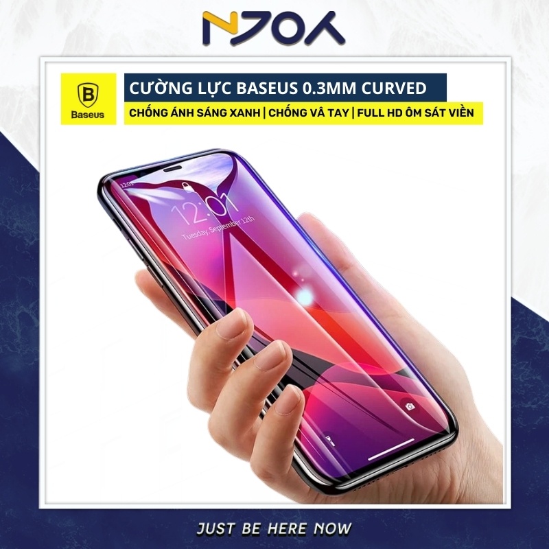 Bộ 2 Kính Cường Lực BASEUS Curved 0.3mm Full Màn Hình Dành Cho iPhone 12 Pro Max 11 Pro Max Xs Max Xr X Xs Njoyshop