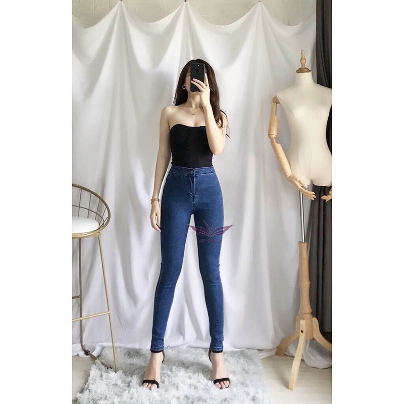 [Mã WARN30 giảm 15% đơn 150k] Quần jean nữ cạp cao co giãn form dáng ôm/đen,xám,xanh đen,xanh nhạt,xanh đậm/S,M,L