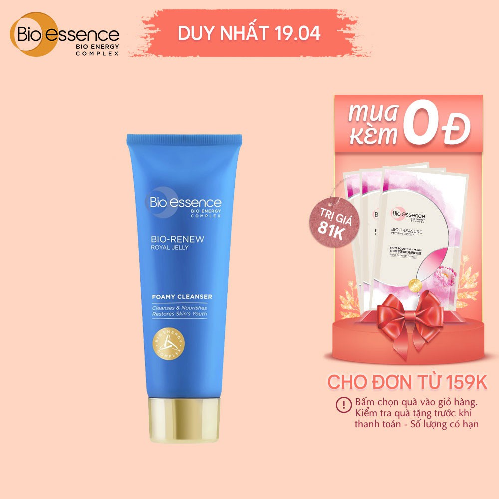 Sữa rửa mặt dưỡng da (da dầu & hỗn hợp) Bio-Renew Bio-Essence Renew Foamy Cleanser tinh chất sữa ong chúa 100g | BigBuy360 - bigbuy360.vn