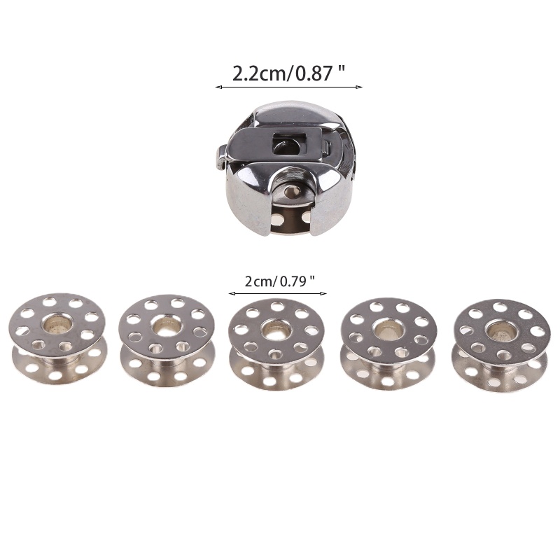 Set 6 món 5 suốt chỉ + 1 hộp suốt chỉ cho máy may công nghiệp chất lượng cao